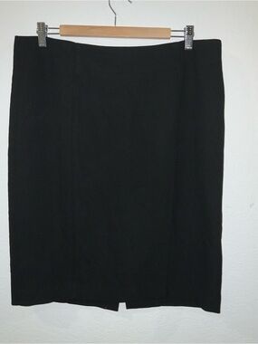 Loft Ann Taylor Black Pencil Skirt 12
